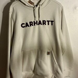 Carhartt Off-White Hoodie with Black Logo